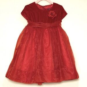 NWOT The Children’s Place Girl’s Red Fit & Flare Formal Dress Size 4T